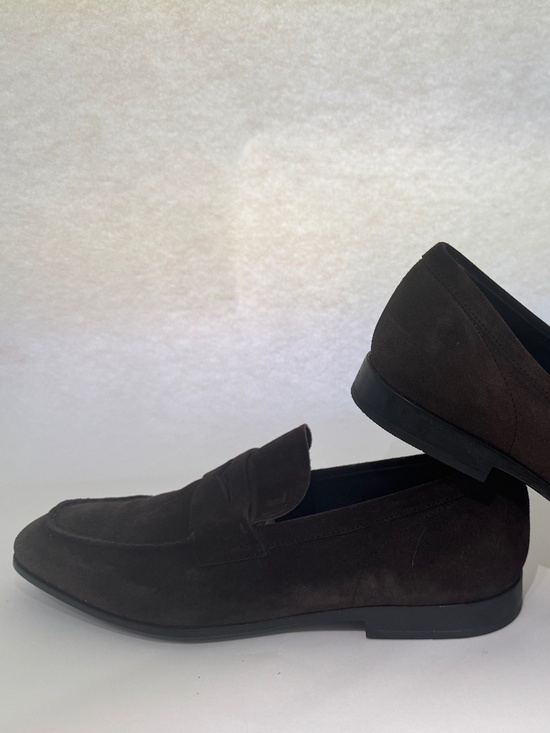Tod\'s Men Moccasino Suede Penny Loafer in Dark Brown main image 8